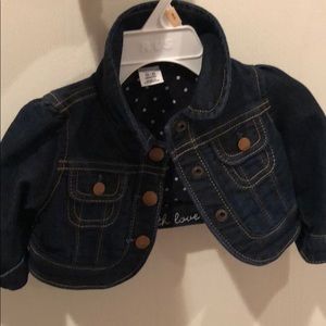 Baby Gap dark wash denim jacket 0-6 months